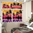 thumbnail image 6 of Sun Palm Small Kitchen Curtains and Valances Set Xmas Rod Pocket Valance and Tier Set for Bedroom Kitchen Cafe Living Room Bathroom, 6 of 6