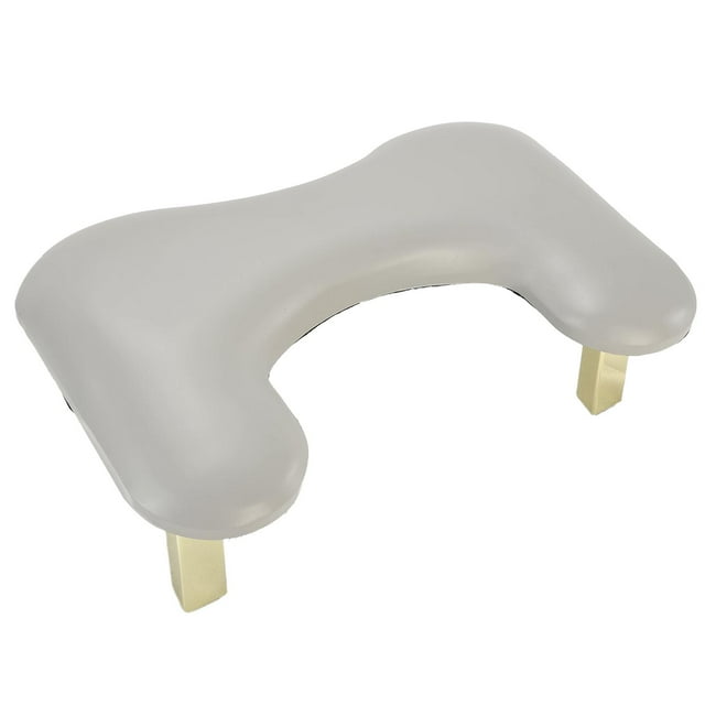 lionlar PU Leather U Shape Arm Rest Portable Nail Arm Rest Stand for Home DIY Salons Gray