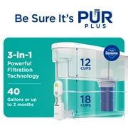 PUR PLUS 30 Cup Lead Reducing Water Filter Dispenser, White, DS1811Z