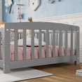 thumbnail image 5 of Alvantor Twin Size Floor Bed with Entrance and Guardrails – Low Montessori Wood Bed Frame for Toddlers, Grey, 5 of 7