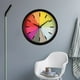 thumbnail image 3 of Reloj Reloj de Pared Redondo Arco Iris Silent Sweep Home Kitchen Office AHeartcove SZ221208-0298JD, 3 of 4