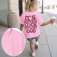thumbnail image 2 of kpoplk Girls Short Sleeve T Shirts Casual Crewneck Fashion Tees Kids Summer Tops 5-14 Years(Pink,2-3 Y), 2 of 6