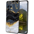thumbnail image 1 of Compatible with Samsung Galaxy S23 Ultra Phone Case, White-Golden-Marble-110-jpg-3-2 Case Men Women, Flexible Silicone Shockproof Case for Samsung Galaxy S23 Ultra, 1 of 1
