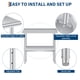 thumbnail image 5 of Yeshouse Mesa de preparación comercial de acero inoxidable con estante inferior ajustable, resistente, esquinas redondeadas, ideal para cocina, restaurante y garaje, 5 of 6