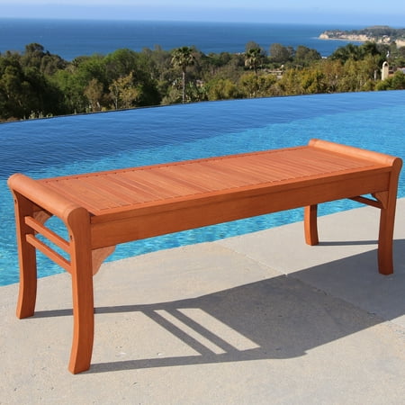 Outdoor Eucalyptus Wood 5 Foot Backless Bench Walmart Com
