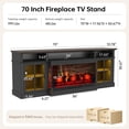 thumbnail image 6 of Sonegra 36 Inch Fireplace TV Stand with LED Light, Entertainment Center with 3-Sided Glass Fireplace for TVs up to 80", TV Console, Black, 6 of 9