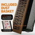 thumbnail image 2 of 4x12 Floor Vent Covers Floor Register with Mesh Cover Trap, Heat and Air, Walkable Metal Floor Register for HVAC Duct, Basketweave, Oiled Bronze, 2 of 7