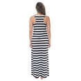 thumbnail image 3 of Just Love Racer Back Solid Tank Dress with Bungee (Black White Stripe, 1X), 3 of 3