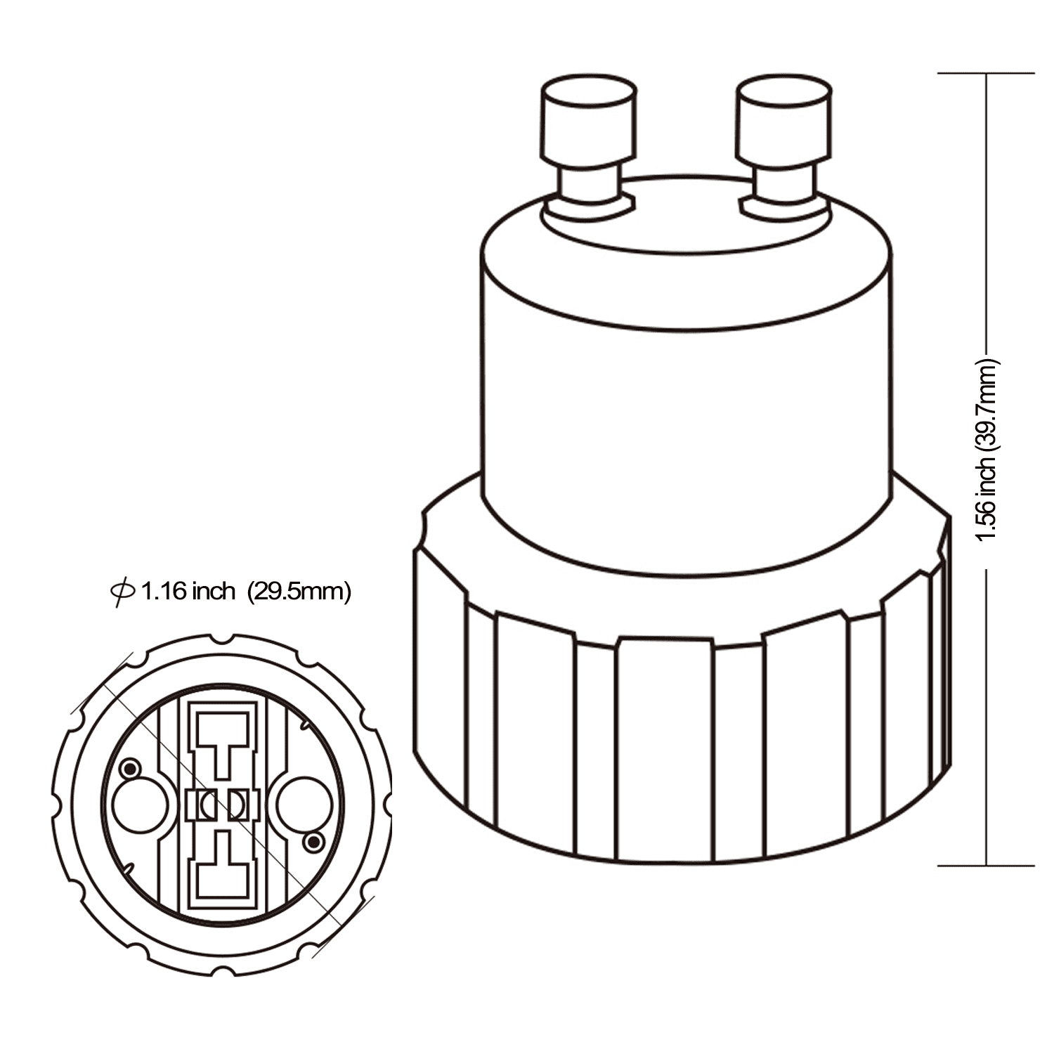 6 Pack GU10 to G9 Adapter Converter, Convert GU10 Base to G9 Plug-in Base Socket, Fits Halogen/LED/CFL Light Bulbs