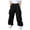 Black, variant on Unisex Kids Cargo Pants Ankle Length Outdoor Trousers With Side Pockets Elastic Waist Loose Comfort Bottoms Daily Activity Casual Wear Pants Pants For Kids,14-15 Years