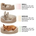 thumbnail image 2 of FurHaven Pet Products Faux Sheepskin & Suede Oval Pet Bed for Dogs & Cats - Clay, Medium, 2 of 10