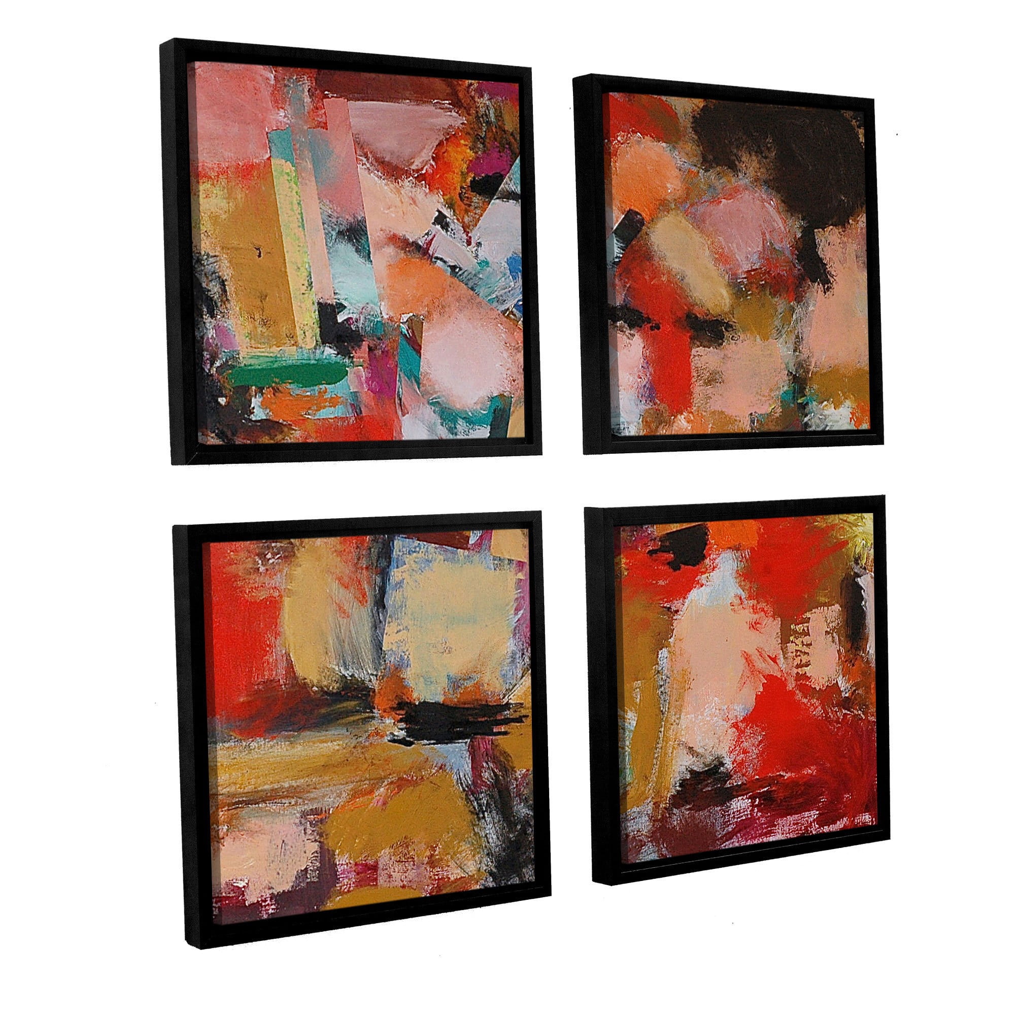 ArtWall Allan Friedlander "Entropy" 4-Piece Floater-framed Canvas Square Set
