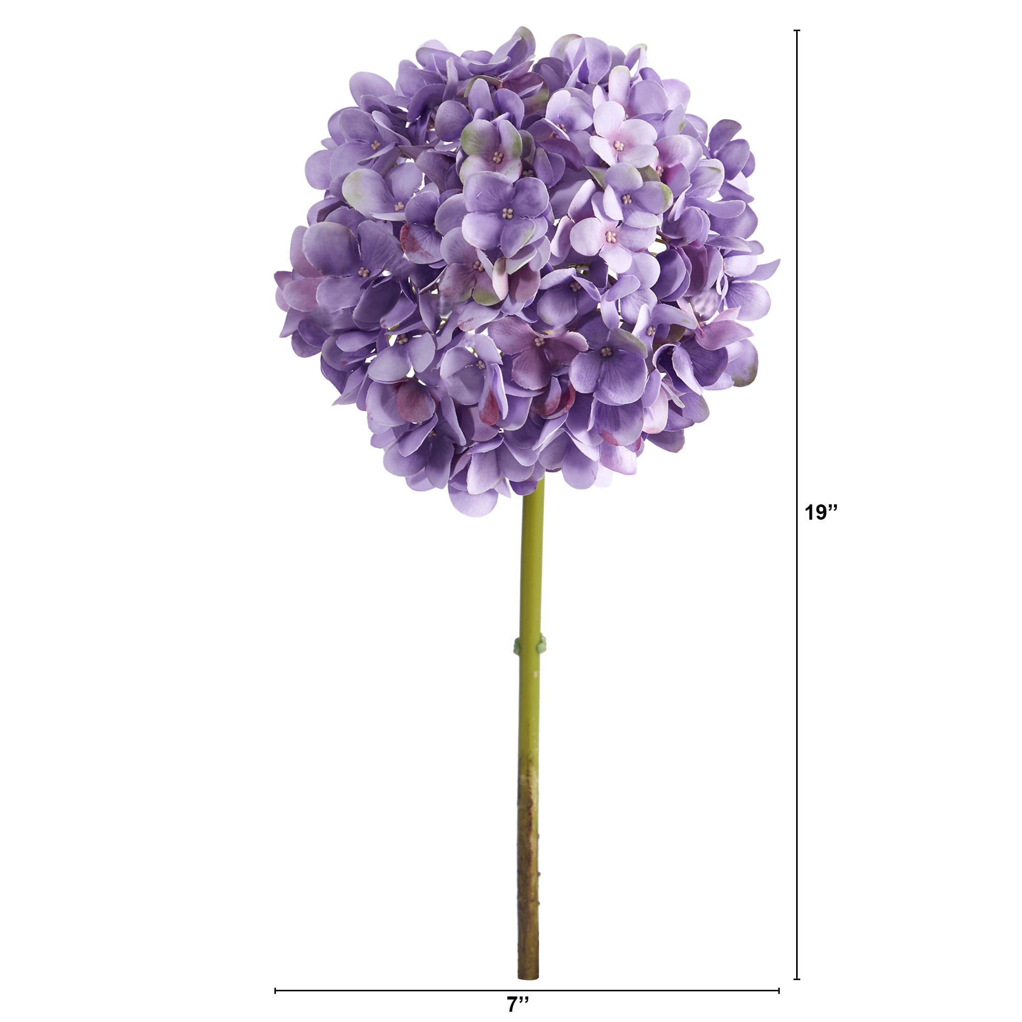 Nearly Natural 19" Hydrangea Artificial Flower (Set of 3), Multicolor