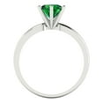 thumbnail image 4 of 1 ct Round Cut Simulated Emerald Solitaire Engagement Ring for Women in 18K White Gold, 4 of 5