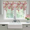 thumbnail image 4 of Pink Spring Floral Balloon Curtains for Windows, Bedroom Curtains 54 Inch Length, Vintage Summer Botanical Tie Up Curtains Panels Thermal Insulated Bathroom Curtains Window 42"x54", 4 of 8