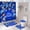 Blue Christmas Balls, variant on 4PCS Merry Christmas Nativity Shower Curtain Sets with Rugs, Waterproof Fabric Shower Curtain, Blue Galaxy Starry Sky Bethlehem Star Holy Night Manger Scene Wise Men Holiday Bathroom Decor