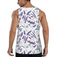 thumbnail image 3 of Gaeub Lavender Flowers Men's Athletic Tank Top, Workout Sleeveless Shirts, Running Tank Tops for Gym, Running, Training - X-Large, 3 of 9