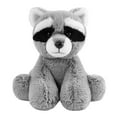 thumbnail image 3 of Cute Pet Doll Forest Animals Squatting Sitting Doll Figurine Home Decoration Gray Raccoon Figurine Plush Ornament, 3 of 4