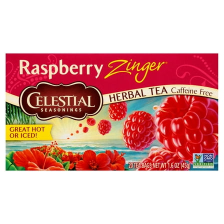 Celestial Raspberry Zinger Herb Seasonings Tea
