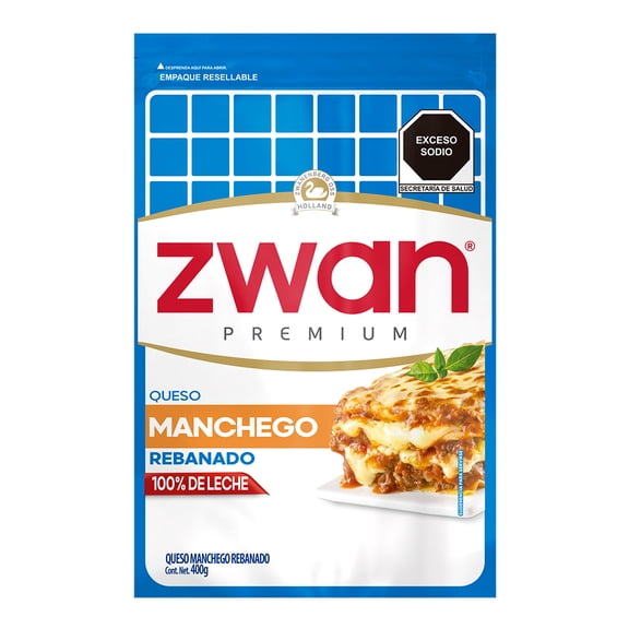 Queso manchego Zwan premium rebanado 400 g