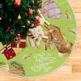 thumbnail image 5 of Coolnut Easter Tree Skirt Home Decoration Large Round Bunny Egg Christmas Tree Skirt for Holiday Party Home Christmas Day Ornaments,35.4", 5 of 6
