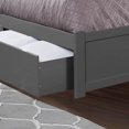 thumbnail image 3 of Nantucket King Wood Platform Bed with Footboard and Storage Drawers in Grey, 3 of 16