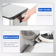 thumbnail image 4 of 16 Gallon Stainless Steel Foot Pedal Trash Can,Rectangular Removable Inner Buckets Dual Compartment Recycling Large Capacity 60 Liter (30Lx2) Kitchen Garbage Can with Soft Close Li, 4 of 7