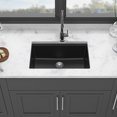 thumbnail image 4 of Quartz Kitchen Sink - 28" x 19" x 9.65" Black granite composite Workstation undermount kitchen sink, 4 of 8