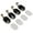Black, variant on Strong Adhesive Hooks for Bathroom Towels Coats Bags and Keys Pack of 4