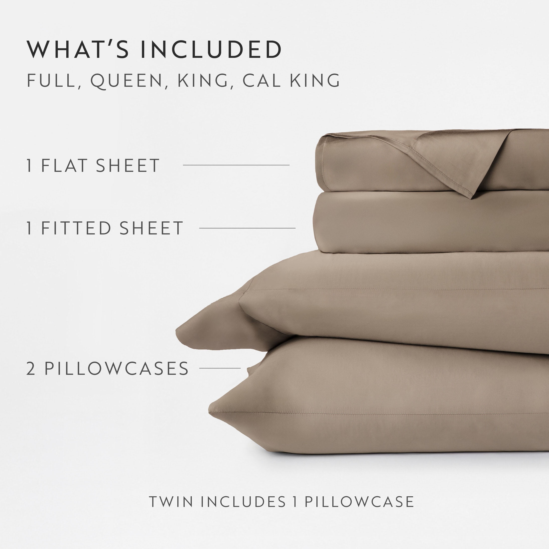 Noble Linens Rayon from Bamboo 4 Piece Luxury Bed Sheet Set, Taupe, Queen