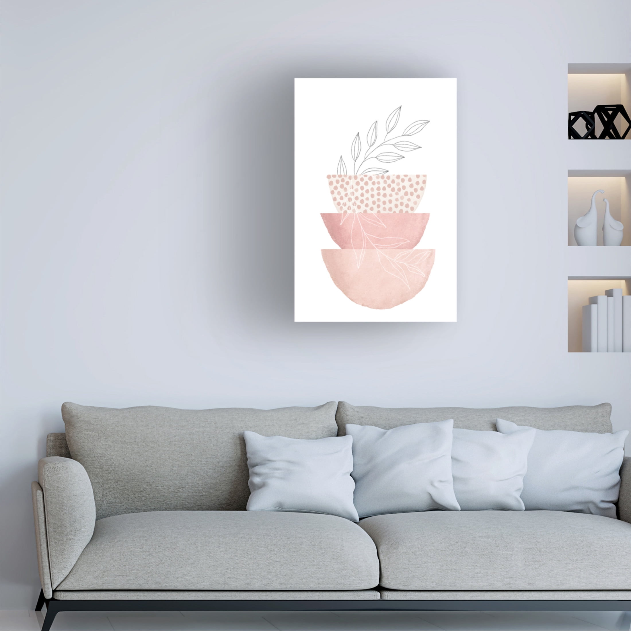 Trademark Fine Art Sally Ann Moss Love Pink 3 Canvas Wall Art