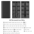 thumbnail image 1 of 63 in 1 Screwdriver Set Precision Screwdriver Set Screw Driver Kit Screw Driver Kit For iPhone Computer Phone Repair Hand Tools 63 IN 1 Black, 1 of 6