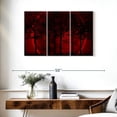 thumbnail image 3 of Elephant Stock Dark Haunted Forest Wall Art - Horizontal Multi Panel Canvas - Living Room Wall Decor - Fantasy And Sci-fi Multi Panel - Black And Red Decor - 38" x 24", 3 of 8