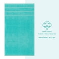 thumbnail image 4 of American Soft Linen Luxury Turkish Hand Towel Set, 100% Cotton 4 Piece Hand Face Towels for Bathroom and Kitchen, Turquoise, 4 of 9
