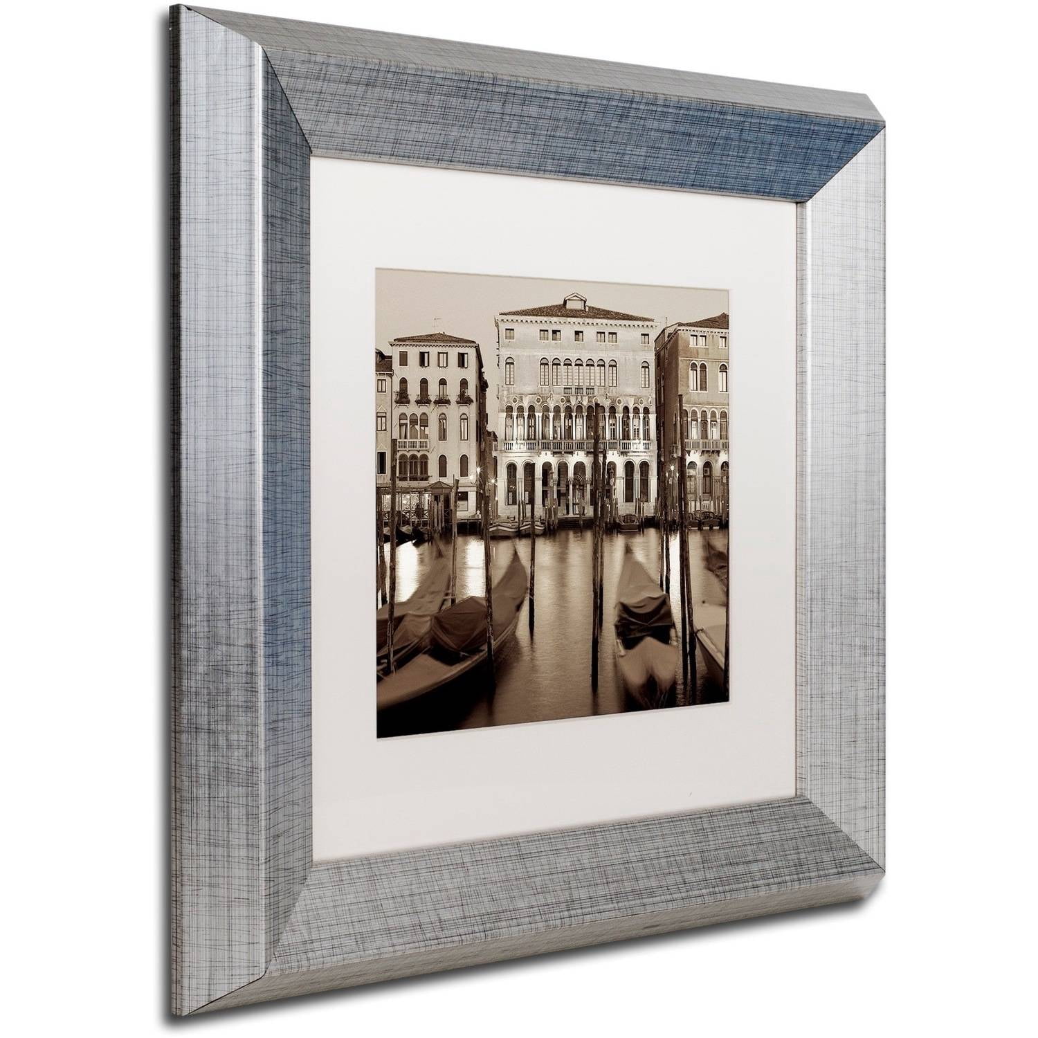Trademark Fine Art "Venezia I" Canvas Art by Alan Blaustein, White Matte, Silver Frame