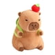 thumbnail image 3 of Lindo animal de peluche de carpincho Juguete de peluche de carpincho Animal de peluche de dibujos animados Realista tortuga marrón claro, 3 of 9