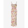 thumbnail image 1 of ZAFUL Cute Leisure Sundress Floral Print Slit Keyhole Midi Dress Multi S, 1 of 7