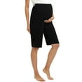 thumbnail image 2 of WBQ Women's Over The Belly Maternity Bermuda Shorts Loose Casual Pregnancy Short Pants Adjustable Waistband Pajama Shorts Side Lace Trim Comfy Pregnancy Lounge Shorts, S-3XL, 2 of 6