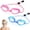 Pink & Blue, variant on Vvinca Kids Swim Goggles with Bungee Strap for Ages 3-14