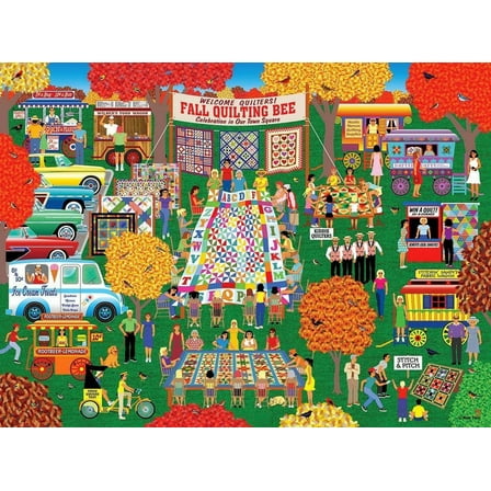 Cra-Z-Art Home Country 1000-Piece Quilting in the Square Jigsaw Puzzle