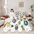 thumbnail image 3 of Erosebridal Retro Beetles Queen Comforter Set,Bug Collection Theme Comforter Sets Queen,White Yellow,Reversible,3 Pieces,1 Comforter and 2 Pillowcases, 3 of 7
