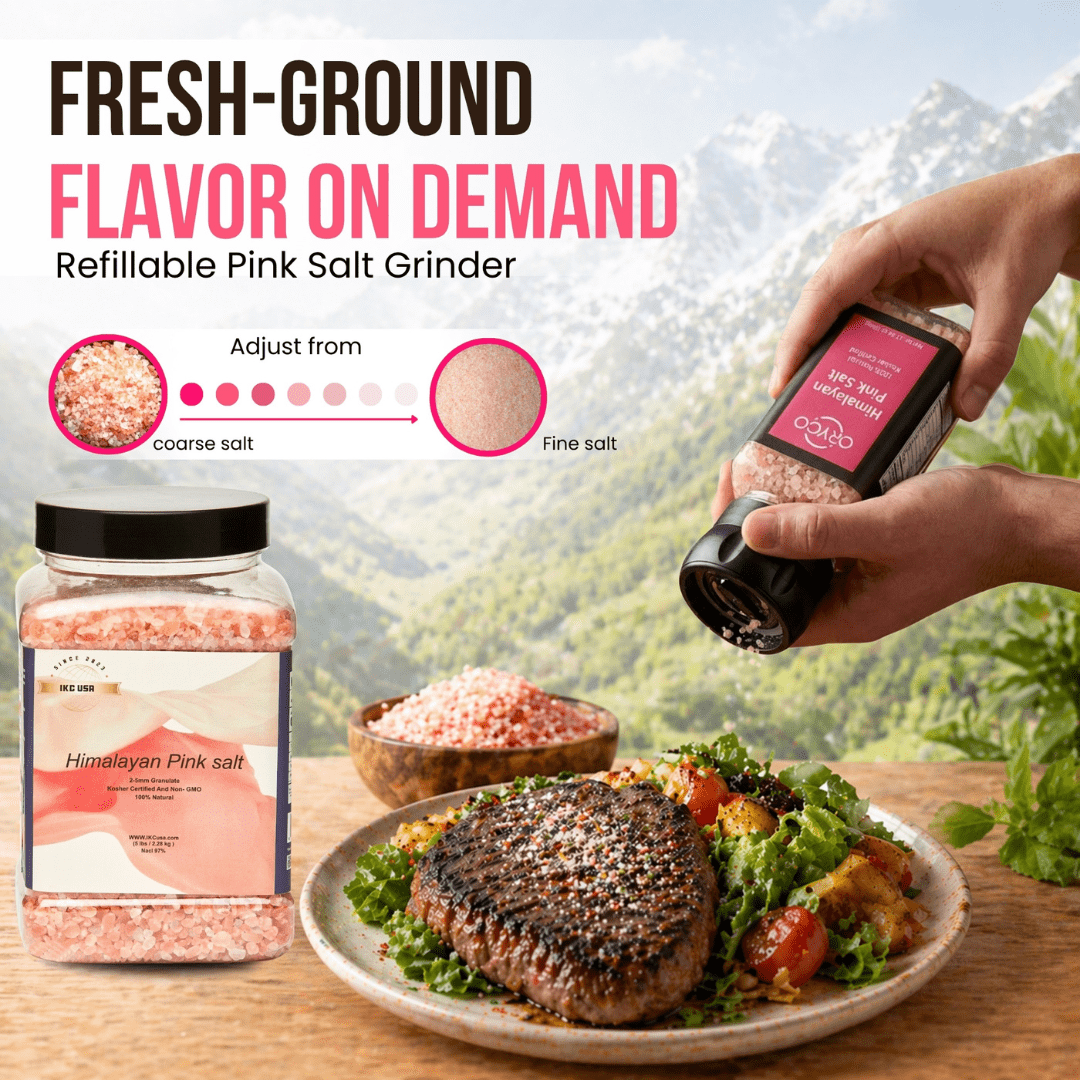 Oryco Coarse (80oz) & Coarse (17.64oz) Himalayan Pink Salt Bundle
