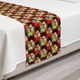 thumbnail image 2 of Skull Bed Runner, Skull with Feathers Tribe Backdrop with Colorful Blood Splash, Decorative Accent Bedding Scarf for Hotels Homes and Guestrooms, Twin, Pistachio Green Cream, by Ambesonne, 2 of 2