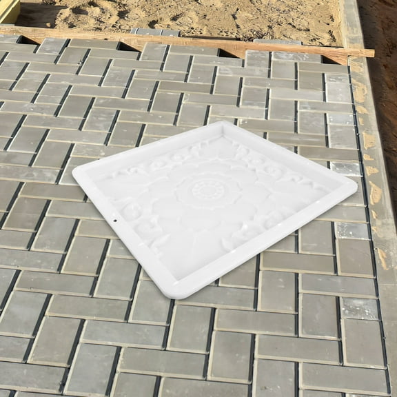 Soimiss Concrete Molds Forms Concrete Brick Mold Plastic 1Set Mold for Patio Lawn Yard Decoration