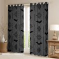 thumbnail image 2 of Feelyou Bat Black Out Curtains, Grey Aztec Damask Curtains Pack of 2 (42x63 Each), 2 of 6