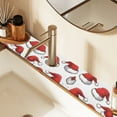 thumbnail image 2 of Yayeee Faucet Mat for Kitchen Sink 14.7" Diatomite Long Splash Guard Pad, Red Santa Hats Pattern, 2 of 7