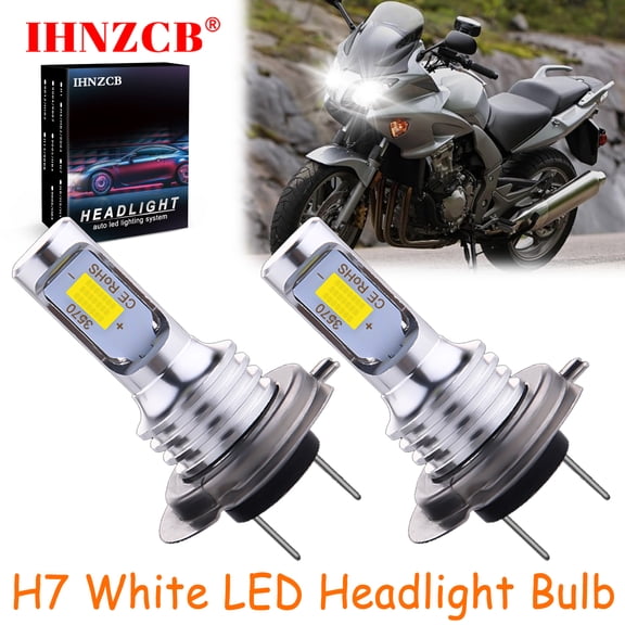 IHNZCB for Honda CBF1000 2006-2010 CBF600 2010-2012 - 2X H7 LED Headlights Bulb 55W White YTB,Motorcycle Light,Y15