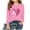 Pink, variant on LckLvx Valentine's Day Girls Boys T-Shirts Heart Graphic Long Sleeve Pullover Tee Casual Crewneck Tops