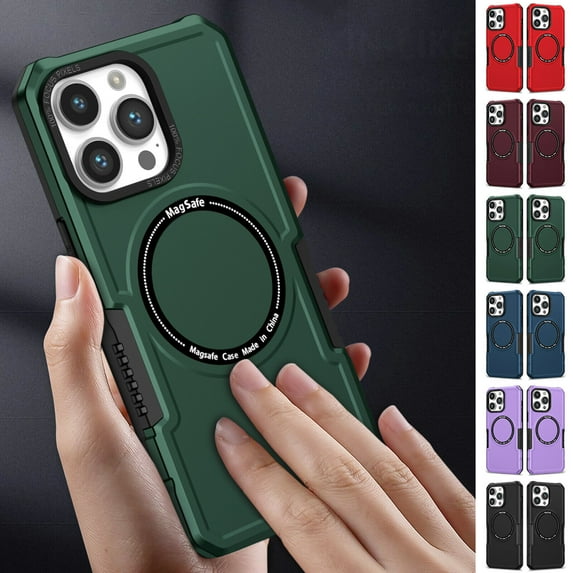 For iPhone 14 Pro Max Shockproof Hybrid Luxury Magsafe Hard Phone Case