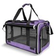 thumbnail image 1 of Bolsa de transporte para mascotas GAPZER para perra Yorkie Travel Kennel, color morado, 1 of 9